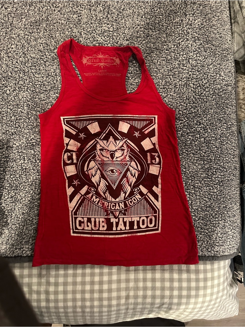 Women’s Red Graphic Tank Top